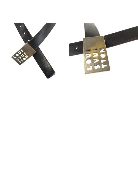 Louis Vuitton Ceinture Lst 80 Brown Gold Leather Belt